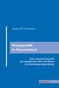 Cover: Pressepolitik in Deutschland - Tectum Wissenschaftsverlag