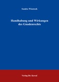 Bild: Handhabung und Wirkungen des Gnadenrechts - Kovac, Dr. Verlag