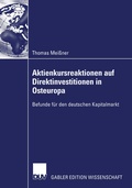 Cover: Aktienkursreaktionen auf Direktinvestitionen in Osteuropa - Deutscher Universit&auml;tsverlag