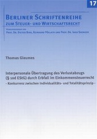 Abbildung von: Interpersonale Übertragung des Verlustabzugs (§ 10d EStG) durch Erbfall im Einkommensteuerrecht - Shaker