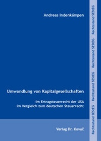 Abbildung von: Umwandlung von Kapitalgesellschaften - Kovac, Dr. Verlag