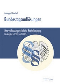 Abbildung von: Bundestagsauflösungen - Tectum Wissenschaftsverlag