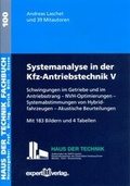 Cover: Systemanalyse in der Kfz-Antriebstechnik, V: - expert verlag ein Imprint von Narr Francke Attempto Verlag