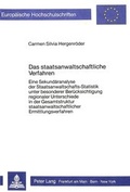Cover: Das staatsanwaltschaftliche Verfahren - Peter Lang Verlag