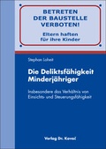 Cover: Die Deliktsf&auml;higkeit Minderj&auml;hriger - Kovac, Dr. Verlag