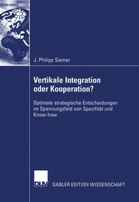 Abbildung von: Vertikale Integration oder Kooperation? - Deutscher Universitätsverlag