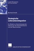 Cover: Strategische Lieferantenintegration - Deutscher Universit&auml;tsverlag