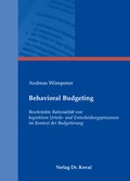 Cover: Behavioral Budgeting - Kovac, Dr. Verlag