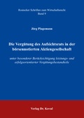 Abbildung von: Die Vergütung des Aufsichtsrats in der börsennotierten Aktiengesellschaft - Kovac, Dr. Verlag