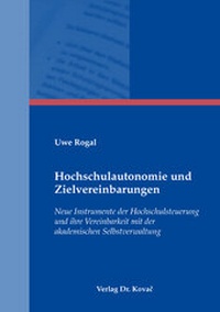 Abbildung von: Hochschulautonomie und Zielvereinbarungen - Kovac, Dr. Verlag