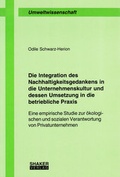 Cover: Die Integration des Nachhaltigkeitsgedankens in die Unternehmenskultur und dessen Umsetzung in die betriebliche Praxis - Shaker
