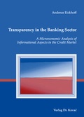Cover: Transparency in the Banking Sector - Kovac, Dr. Verlag