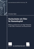 Cover: Hochschulen als Filter f&uuml;r Humankapital - Deutscher Universit&auml;tsverlag
