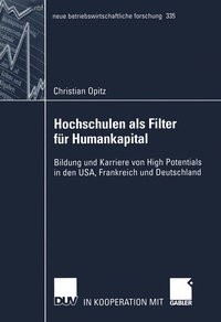 Enlarge image Cover: Hochschulen als Filter für Humankapital - Deutscher Universitätsverlag