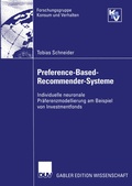 Cover: Preference-Based-Recommender-Systeme - Deutscher Universit&auml;tsverlag