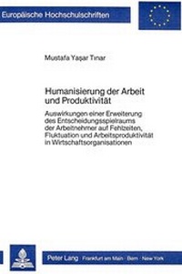 Abbildung von: Humanisierung der Arbeit und Produktivität - Peter Lang Verlag
