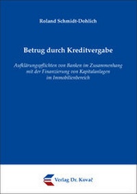 Abbildung von: Betrug durch Kreditvergabe - Kovac, Dr. Verlag