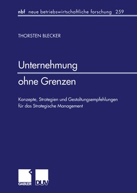 Abbildung von: Unternehmung ohne Grenzen - Deutscher Universitätsverlag