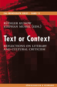 Enlarge image Cover: Text or Context - Königshausen & Neumann