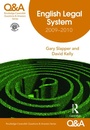 Cover: Q&A English Legal System 2009-2010 - Routledge Cavendish