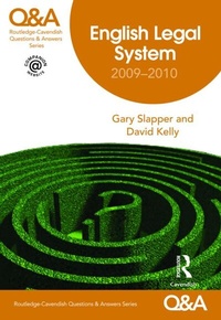 Enlarge image Cover: Q&A English Legal System 2009-2010 - Routledge Cavendish