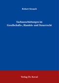 Abbildung von: Sachausschüttungen im Gesellschafts-, Handels- und Steuerrecht - Kovac, Dr. Verlag