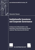 Cover: Institutionelle Investoren und Corporate Governance - Deutscher Universit&auml;tsverlag