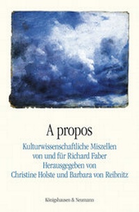 Enlarge image Cover: A propos - Königshausen & Neumann
