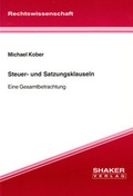 Cover: Steuer- und Satzungsklauseln - Shaker