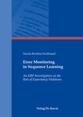 Cover: Error Monitoring in Sequence Learning - Kovac, Dr. Verlag