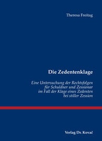 Abbildung von: Die Zedentenklage - Kovac, Dr. Verlag
