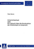Cover: Unterrichtsinhalt- oder - Peter Lang Verlag