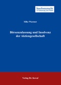 Abbildung von: Börsenzulassung und Insolvenz der Aktiengesellschaft - Kovac, Dr. Verlag