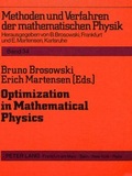 Cover: Optimization in Mathematical Physics - Peter Lang Verlag