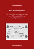 Cover: Mut im Management - Kovac, Dr. Verlag