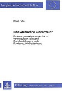 Abbildung von: Sind Grundwerte Leerformeln? - Peter Lang Verlag