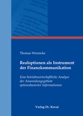 Cover: Realoptionen als Instrument der Finanzkommunikation - Kovac, Dr. Verlag