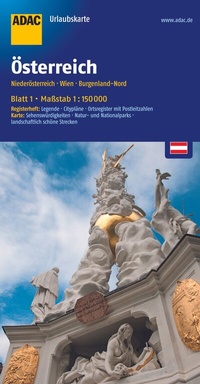 Abbildung von: ADAC Urlaubskarte Österreich 01 Niederösterreich, Wien 1:150.000 - ADAC Kartografie ein Imprint von MAIRDUMONT