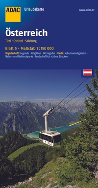 Abbildung von: ADAC Urlaubskarte Österreich 05 Tirol, Osttirol, Salzburg 1:150.000 - ADAC Kartografie ein Imprint von MAIRDUMONT