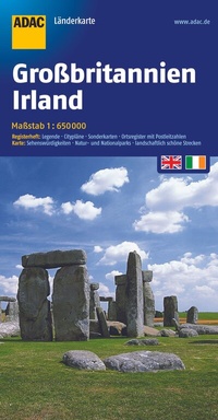 Abbildung von: ADAC Länderkarte Großbritannien, Irland 1:650.000 - ADAC Kartografie ein Imprint von MAIRDUMONT