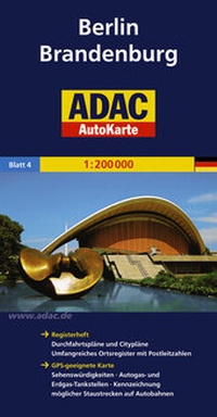 Abbildung von: ADAC AutoKarte Deutschland Blatt 4 Berlin, Brandenburg 1:200 000 - ADAC Reiseführer