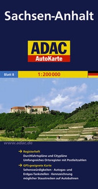 Abbildung von: ADAC AutoKarte Deutschland Blatt 8 Sachsen-Anhalt 1:200 000 - ADAC Reiseführer