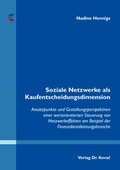Cover: Soziale Netzwerke als Kaufentscheidungsdimension - Kovac, Dr. Verlag