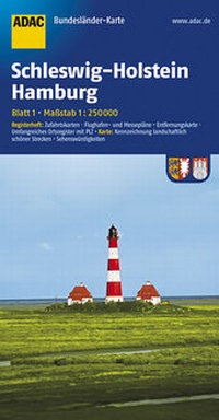 Abbildung von: ADAC BundesländerKarte Deutschland Blatt 1 Schleswig-Holstein, Hamburg 1:250 000 - ADAC Reiseführer