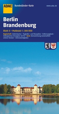 Abbildung von: ADAC Bundesländerkarte Deutschland 05 Berlin, Brandenburg 1:300.000 - ADAC Kartografie ein Imprint von MAIRDUMONT