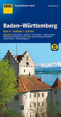 Abbildung von: ADAC BundesländerKarte Deutschland Blatt 11 Baden-Württemberg 1:300 000 - ADAC Reiseführer