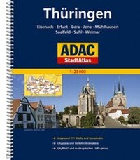 Abbildung von: ADAC StadtAtlas Thüringen mit Eisenach, Erfurt, Gera, Jena, Mühlhausen, Saalfeld - ADAC Reiseführer