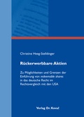 Abbildung von: Rückerwerbbare Aktien - Kovac, Dr. Verlag