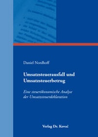 Abbildung von: Umsatzsteuerausfall und Umsatzsteuerbetrug - Kovac, Dr. Verlag