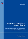Cover: Der Einfluss des Englischen auf das Deutsche - Kovac, Dr. Verlag